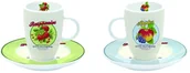 Filiżanki - Nuova R2S Filiżanki espresso z talerzykami 2 szt Nostalgie owoce 632 FRUS - miniaturka - grafika 1