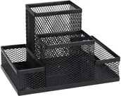 Przyborniki na biurko - Drect D RECT Przybornik na biurko czarny siatka 4 przegródki 110446 5902308715646 - miniaturka - grafika 1