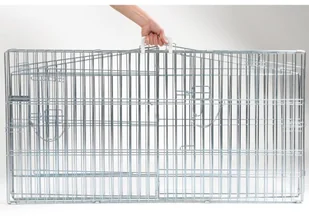 Kerbl Wybieg dla małych zwierząt Easy, metalowy, kolor srebrny, 82845 - Klatki dla gryzoni - miniaturka - grafika 3