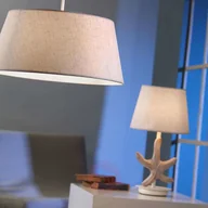 Lampy stojące - ONLI Lampa stołowa Stellina klosz z tkaniny, rozgwiazda - miniaturka - grafika 1