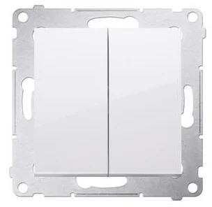 Kontakt Simon KONTAKT- SIMON 54 BIAŁY Przycisk Podwójny ZWIERNY (DP2.01/11) - Wyłączniki światła i elektryczne - miniaturka - grafika 2