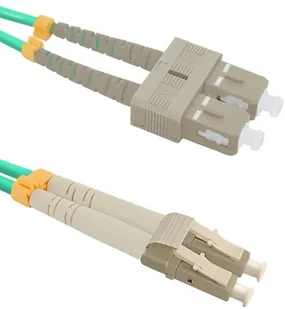 Qoltec Patchcord Światłowodowy LC/UPC-SC/UPC MM 50/125 OM4 1m 54348 - Patchcordy - miniaturka - grafika 3