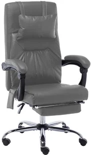 Fotel biurowy, krzesło biurowe shumee Krzesło biurowe z funkcją masażu antracytowe sztuczna skóra - Fotele i krzesła biurowe - miniaturka - grafika 5