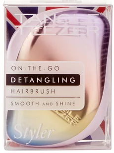 Tangle Teezer COMPACT HAIRBRUSH COMPACT STYLER DETANGLING HAIRBRUSH MATTE PEARLESCENT CHROME Szczotka do włosów - Szczotki i grzebienie do włosów - miniaturka - grafika 2
