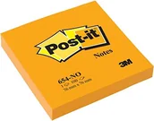Etykiety samoprzylepne i bloki etykiet - Post-it Karteczki  654 NOR 6 bloki  100 arkuszy, pomarańczowym neonowym (76 X 76 MM) Pomarańczowy neonowy 654NOR - miniaturka - grafika 1