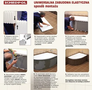 Schedpol Zabudowa obudowa styropianowa do wanien półokrągłych LED 1.040-led - Obudowy do wanien - miniaturka - grafika 2