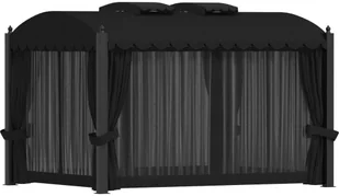 vidaXL Altana ogrodowa z zasłonami, 3 x 4 m, antracytowa, aluminium 48056 - Altany ogrodowe - miniaturka - grafika 3