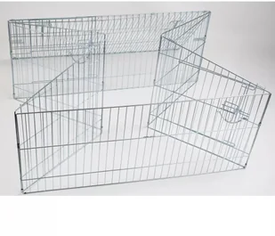 Kerbl Wybieg dla małych zwierząt Easy, metalowy, kolor srebrny, 82845 - Klatki dla gryzoni - miniaturka - grafika 4