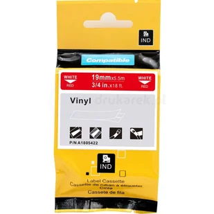 DYMO strefadrukarek.pl Taśma 1805422 winylowa 19mm x 5.5m czerwona biały nadruk - zamiennik | OSZCZĘDZAJ DO 80% - ZADZWOŃ! 730811399 PROMOCJA! RH-1805422 - Dodatki do drukarek i skanerów - miniaturka - grafika 3