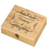 Zestawy do wina - Murrano Elektryczny korkociąg zestaw do wina w skrzynce z nadrukiem dla ZDW5-036 - miniaturka - grafika 1