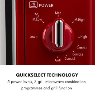 Kuchenka mikrofalowa Klarstein Caroline Czerwony - Kuchenki mikrofalowe - miniaturka - grafika 7