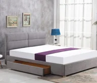 Łóżka - MERIDA łóżko z szufladą jasny popiel (2p=1szt) - miniaturka - grafika 1