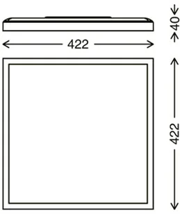 Briloner Lampa sufitowa LED 7364, 42 x 42 cm, czarna - Lampy sufitowe - miniaturka - grafika 4