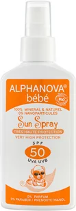 Alphanova Bebe Przeciwsloneczny Spray o wysokim filtrze SPF 50 - Kosmetyki kąpielowe dla dzieci - miniaturka - grafika 5