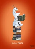 Wyposażenie pokoiku dziecięcego - Obraz Komar Frozen Olaf Reading WB068 WB068 - miniaturka - grafika 1