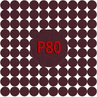 Szlifierki i polerki - Krążek Szlifierki 125mm Papier Ścierny P80 100 Szt - miniaturka - grafika 1