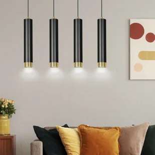 EULUNA Lampa wisząca Kumo czarna/złota 4-punktowa - Lampy sufitowe - miniaturka - grafika 2