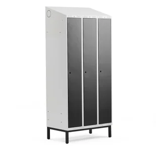 AJ Produkty Szafa ubraniowa ze skośnym daszkiem, na nóżkach - Szafki BHP AJ Produkty Szafa ubraniowa ze skośnym daszkiem, na nóżkach - Szafki BHP - miniaturka - grafika 4