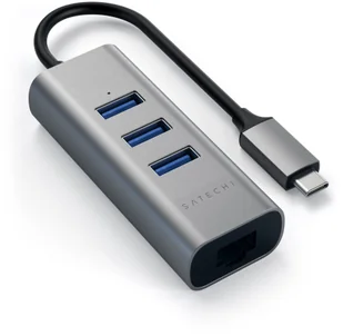 SATECHI Hub USB-C do Ethernet USB 3.0 Satechi Space Gray ST-TC2N1USB31AM - Części i akcesoria do laptopów - miniaturka - grafika 2