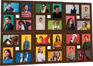 Ramki na zdjęcia - NA Ramka vidaXL Ramka 24 zdjęcia 10x15 cm ciemnobrązowa MDF 332786 - miniaturka - grafika 1