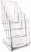 Półki na dokumenty - ARDA Stojak na ulotki akrylowy Pocket 1/3 A4 70A64 - miniaturka - grafika 1