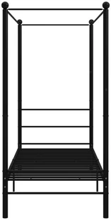 vidaXL Lumarko Rama łóżka z baldachimem, czarna, metalowa, 90 x 200 cm! 325051 - Łóżka - miniaturka - grafika 5