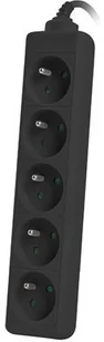 LANBERG LANBERG Listwa zasilająca do UPS 1 m czarna 5XPL - Listwy zasilające - miniaturka - grafika 2
