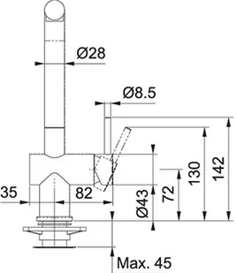 Franke Active Plus Biały Mat 115.0524.930 - Baterie kuchenne - miniaturka - grafika 3
