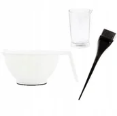 Pozostałe akcesoria fryzjerskie - Zestaw do farbowania wł. miseczka +pędzel +miarka - miniaturka - grafika 1