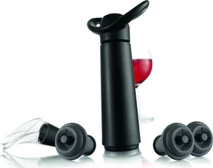 Vacu Vin Concerto 19 Cm Czarna Pompka Próżniowa Do Wina Z 3 Korkami W96h - Pozostałe akcesoria barmańskie - miniaturka - grafika 2
