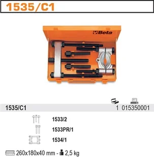 Beta ZESTAW ŚCIĄGACZY 1535/C5 (1535/C2) - Narzędzia warsztatowe - miniaturka - grafika 2