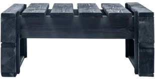 vidaXL Stołek ogrodowy wykonany z palet, drewno FSC, czarny vidaXL - Pozostałe meble ogrodowe - miniaturka - grafika 2