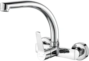 Kuchniox BATERIA ZLEWOZMYWAKOWA ŚCIENNA Z WYLEWKĄ ,CHROM BKW 087D - Baterie kuchenne - miniaturka - grafika 6