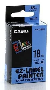 Casio oryginalny taśma do drukarek etykiet XR-18BU1 czarny druk/niebieski - Taśmy do drukarek barwiące - miniaturka - grafika 2