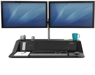 Fellowes Stanowisko do pracy Sit-Stand Lotus DX czarne 8081001 - Artykuły biurowe - miniaturka - grafika 2