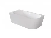 Wanny - Besco Wanna wolnostojąca przyścienna 170x80 ZOYA Prawa + Złota maskownica syfonu - miniaturka - grafika 1