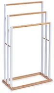 Wieszaki łazienkowe - Zeller Stojak na ręczniki 3-poziomowy biały 18635 - miniaturka - grafika 1