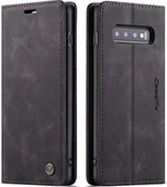 Etui i futerały do telefonów - Samsung QLTYPRI QLTYPRI Etui QLTYPRI do Galaxy S10 Plus Vintage cienki futerał na telefon komórkowy z gniazdem na kartę PU Skórzany pokrowiec TPU Zderzak Flip Ochronne etui kompatybilne z Galaxy S10 1710374 - miniaturka - grafika 1