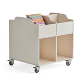 Meble do szkół i przedszkoli - AJ Produkty Wózek na książki KARIN, biały - miniaturka - grafika 1