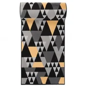 Dywany - CHODNIK DYWANOWY BCF MAYA 70cm szer TRÓJKĄTY SZARY/ŻÓŁTY Z900C - miniaturka - grafika 1