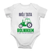 Body dla niemowląt - Mój tata jest rolnikiem - body dziecięce z nadrukiem - miniaturka - grafika 1