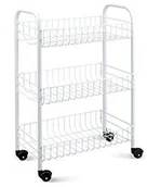 Wózki kuchenne - Metaltex Siena 340633014 uniwersalny, 3-poziomowy regał na kółkach, 41 x 23 x 63 cm 340633 - miniaturka - grafika 1