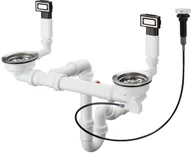 Syfony - Hansgrohe D15-11 Syfon zlewozmywakowy z przelewem stal szlachetna 43932800 - miniaturka - grafika 1