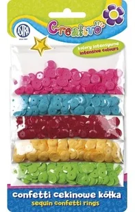 Astra S.A. Astra, confetti cekinowe kółka, 5  kolorów, 1000 sztuk - Pozostałe akcesoria dla plastyków - miniaturka - grafika 3