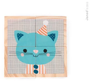 Janod Klocki drewniane Puzzle 6w1 Las - Klocki - miniaturka - grafika 6