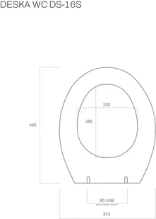 CORSAN Uniwersalna deska sedesowa wolnoopadająca toaletowa DS-16S DESKA WC DS-16S - Deski sedesowe - miniaturka - grafika 2