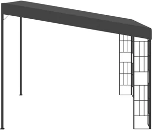 vidaXL Altana przyścienna, 3x3 m, antracytowa, tkanina 47990 - Altany ogrodowe - miniaturka - grafika 3