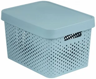 Curver Pojemnik ażurowy z przykrywką Infinity, szary, 17 l - Pojemniki na zabawki - miniaturka - grafika 4