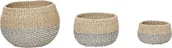 Pudła i pojemniki do przechowywania - Hübsch Koszyk Hübsch 820107 abaka 3 szt. 820107 - miniaturka - grafika 1