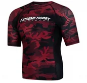 Bielizna sportowa męska - Extreme Hobby sklep RASHGUARD HOBBY HAVOC SHORTSLEEVE RED - miniaturka - grafika 1